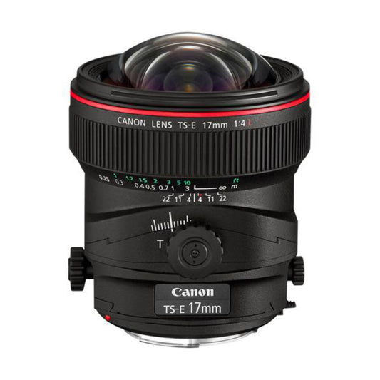 Canon 17mm f4 tilt shift lens for hire at Topic Rentals