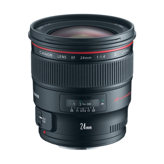 Canon EF 24mm f1.4 lens for hire at Topic Rentals