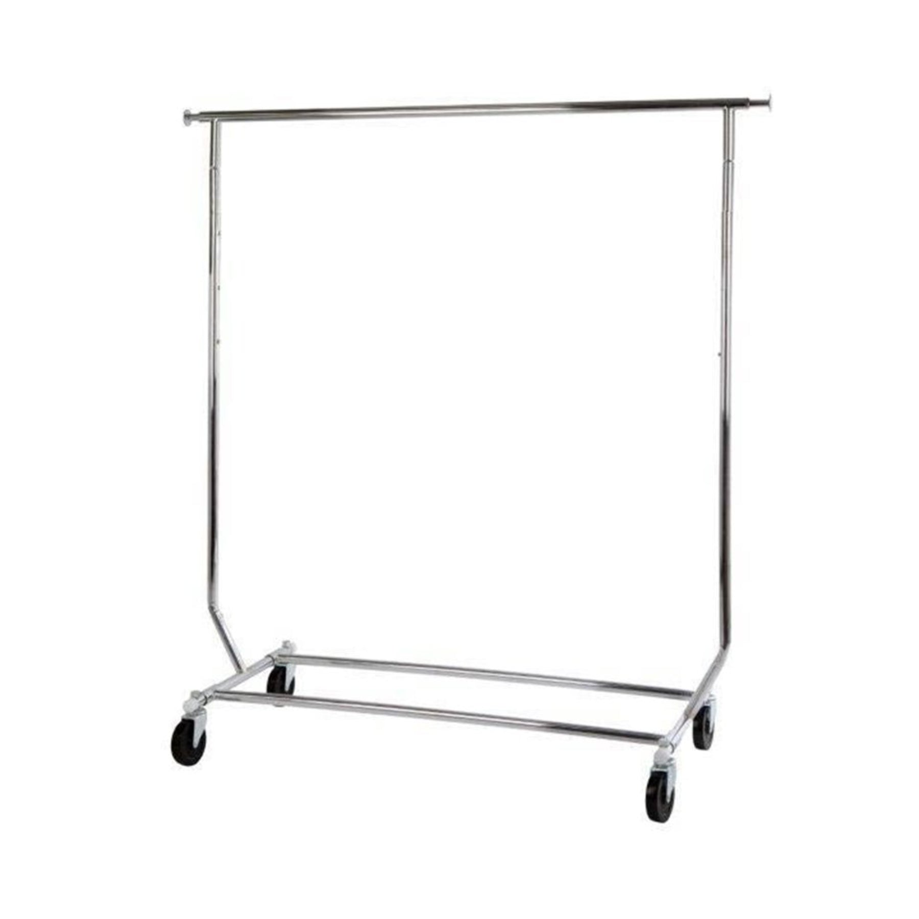 Rent Foldable Chrome Clothing Rack on wheels | Topic Rentals