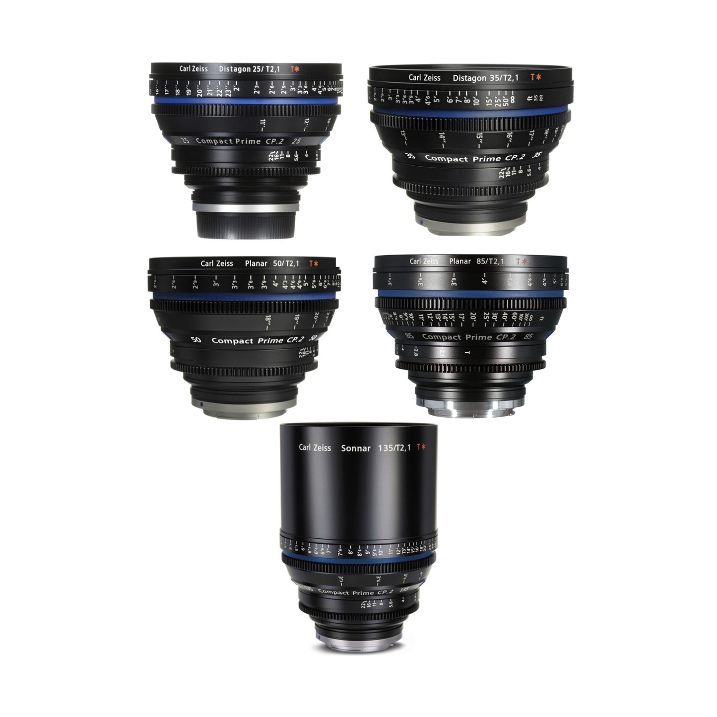 Zeiss CP 2 Compact Prime 5 Lens Kit Canon EF for hire